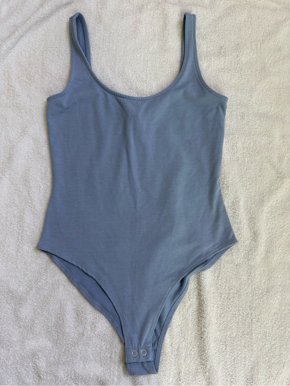 Forever 21 Dusty Blue Scoop Neck Bodysuit